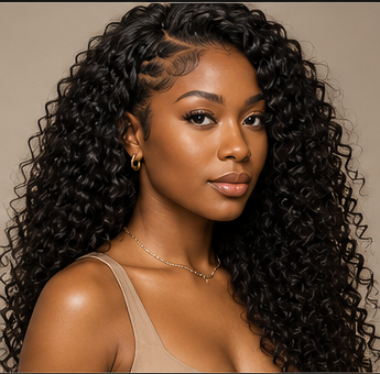 Modèle portant les extensions ROOTS Burmese Curly